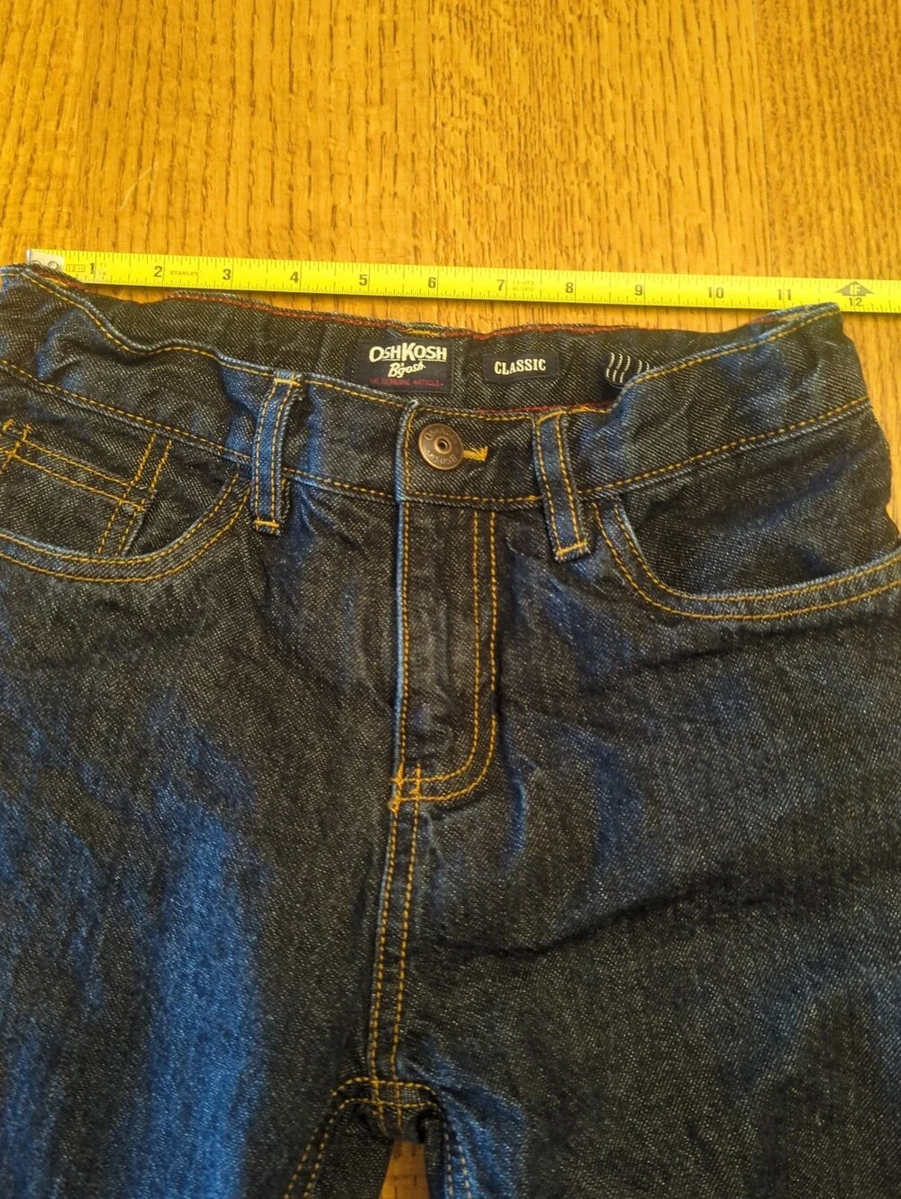 OshKosh B'Gosh │ Boys │Fleece-Lined Jeans │ Size 8 │Dark Blue Jean / Navy Fleece
